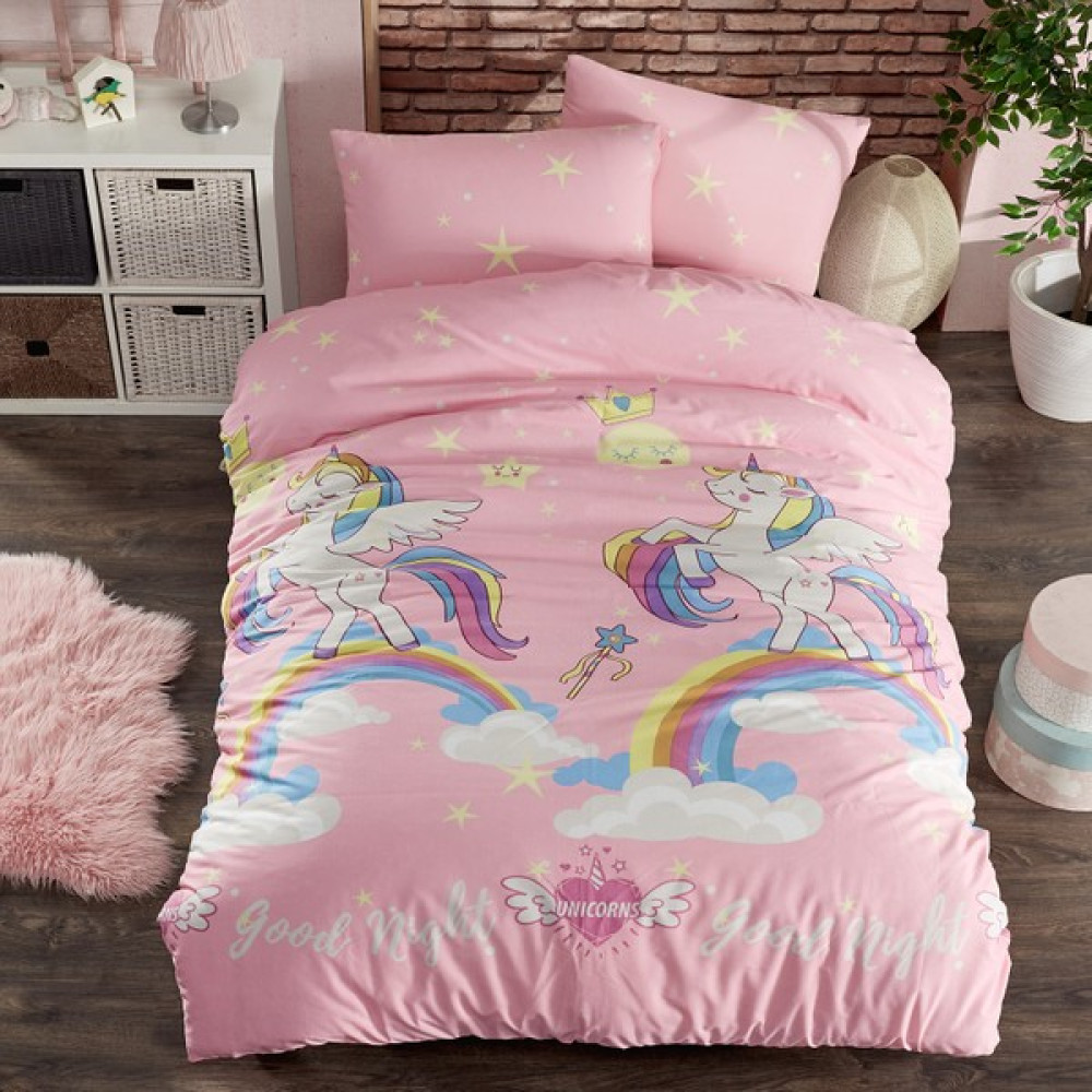 Nevresimev Unicorn Tek Kişilik Nevresim Takımı - 160 x 220 cm - Pembe Nevresim Takımı Fiyatı