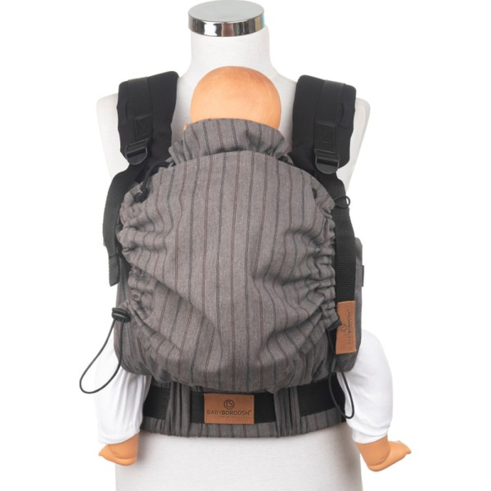 New Age Bebekle Büyüyen %100 Pamuklu Ergonomik Bebek Kanguru (0-4 Yaş) - LINES GREY - Gri - Siyah Bebek Arabası ve Pusetler Fiyatı