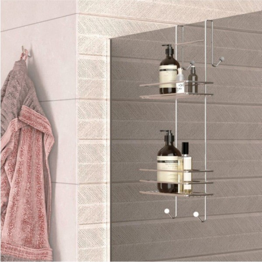 New and Single Duşakabin Banyo Rafı Şampuanlık Krom Paslanmaz 2 Katlı Askılı Banyo Askılık Fiyatı