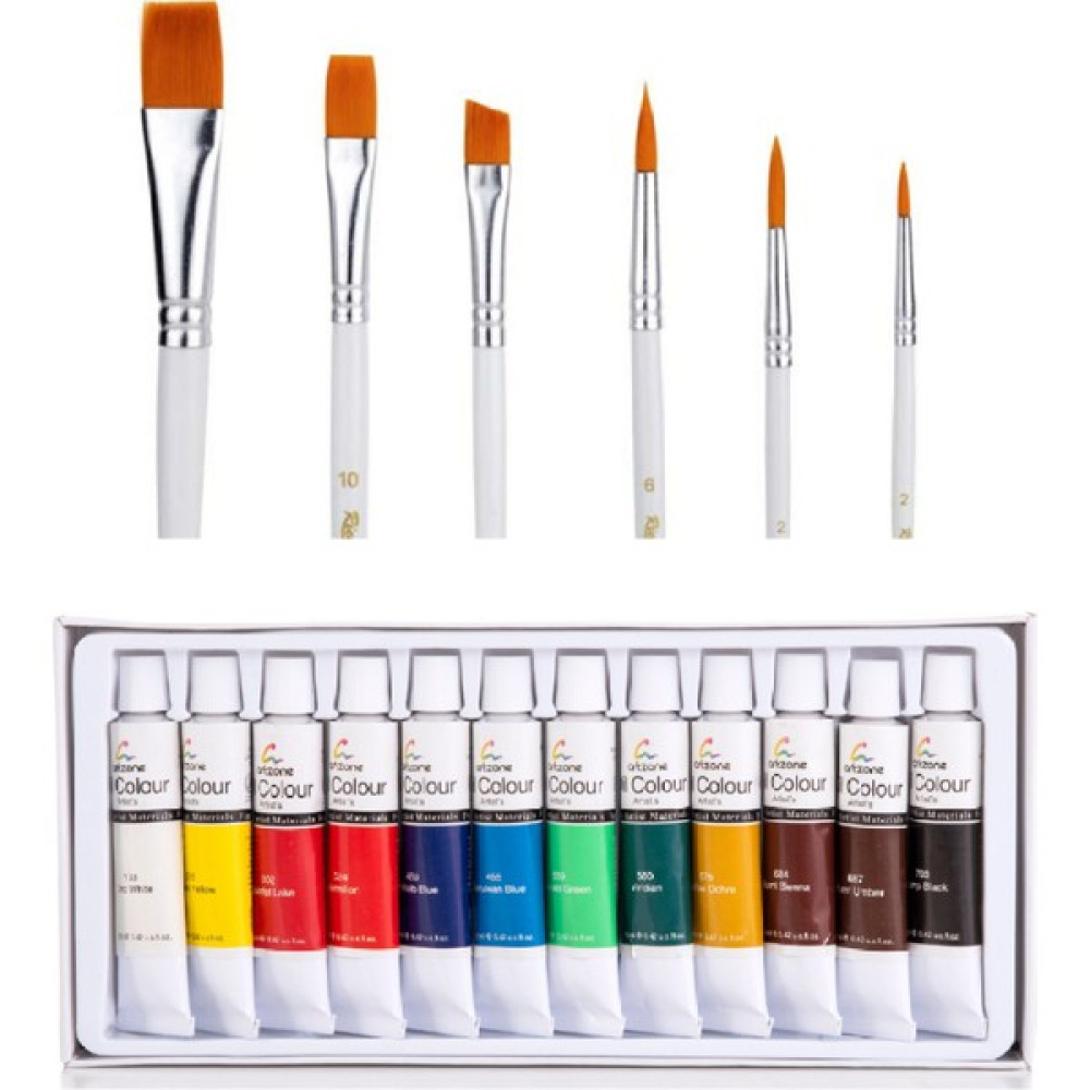 New Art Hobby Artzone Yağlı Boya Seti + Keep Smile 6 'lı Fırça Seti Sanatsal Malzemeler Fiyatı