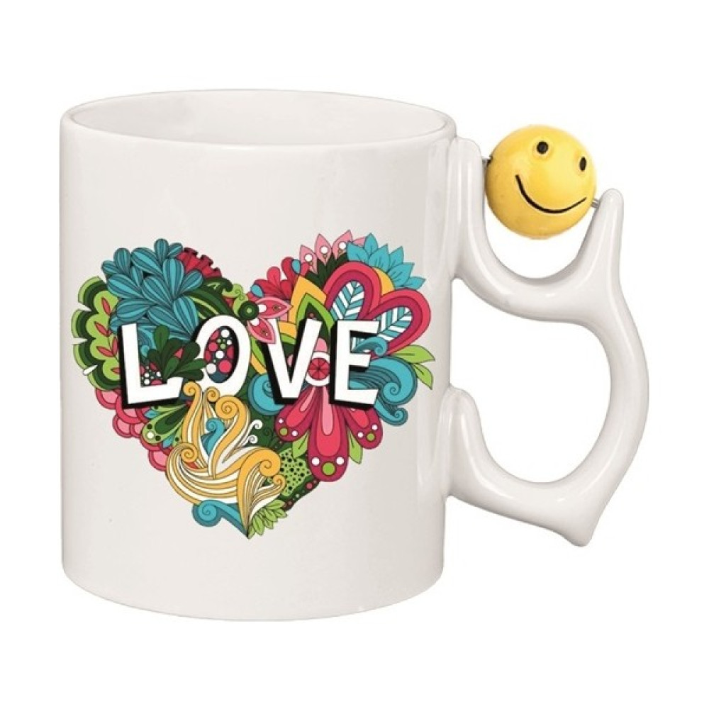 New Ay-Er Love Kalp Sevgililer Günü Özel Tasarım Hediye Kalpli Kulplu Süblimasyon Baskılı Bardak Kupalar - Renkli - 300 ml Oto Boyaları Fiyatı