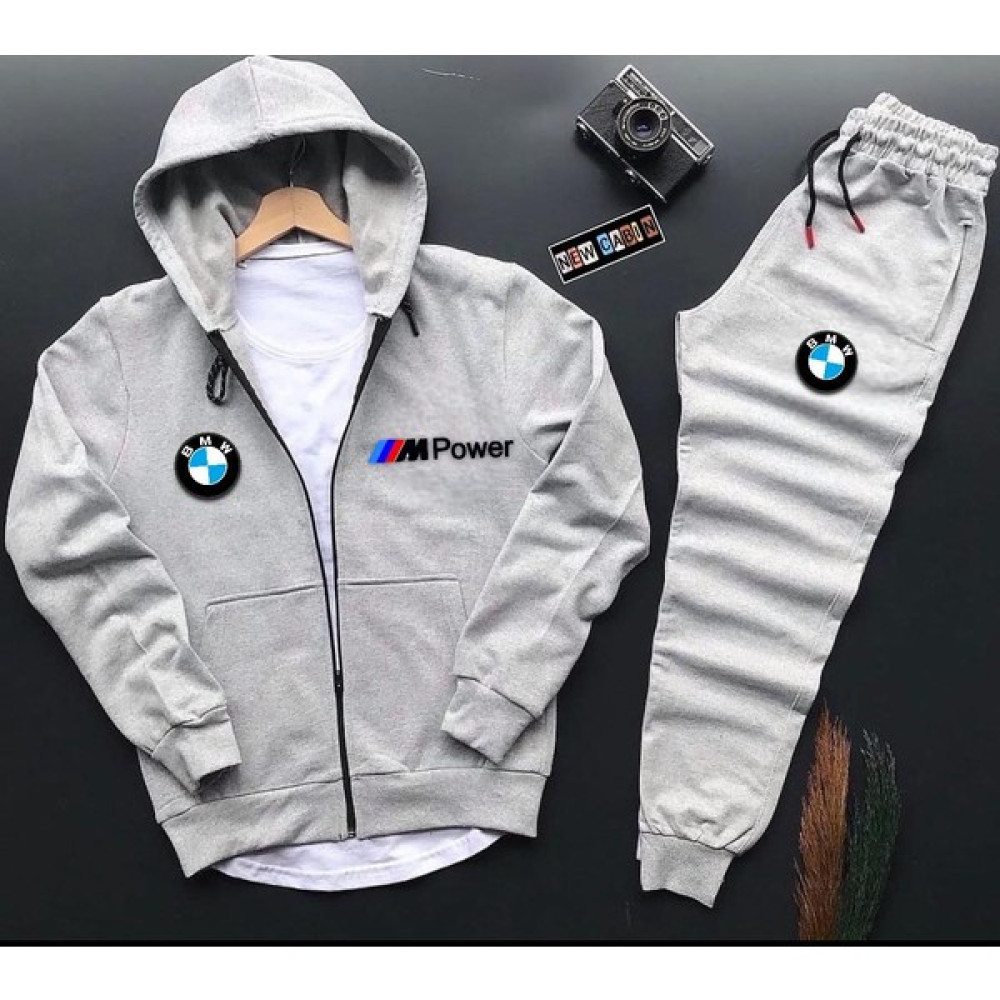 New Cabin Bmw M'power Baskılı Fermuarlı Pamuklu Ceket- Eşofman Altı 2 'li Takım Erkek Eşofman Fiyatı