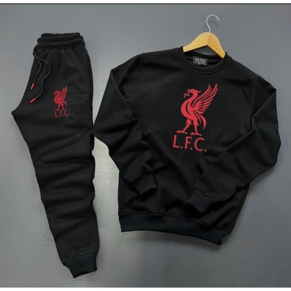 New Cabin Yeni Sezon L.f.c Baskılı Sıfır Yaka Pamuklu Sweat-Pamuku Ribana Paça Eşofman Alt Üst Takım 2'li Erkek Eşofman Fiyatı