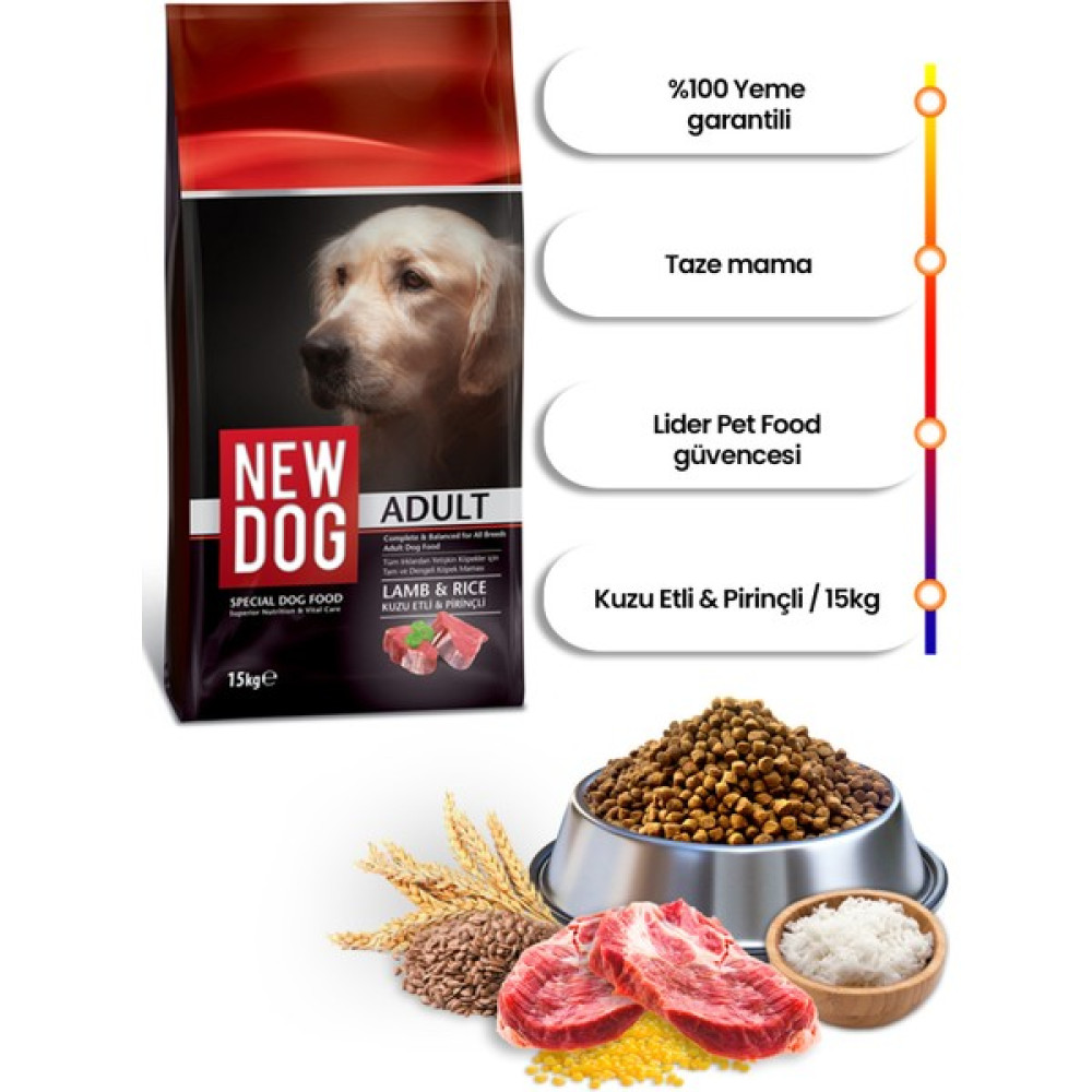 New Dog Kuzu Etli & Pirinçli Yetişkin Köpek Maması 15 kg Evcil Hayvan Ürünleri Fiyatı