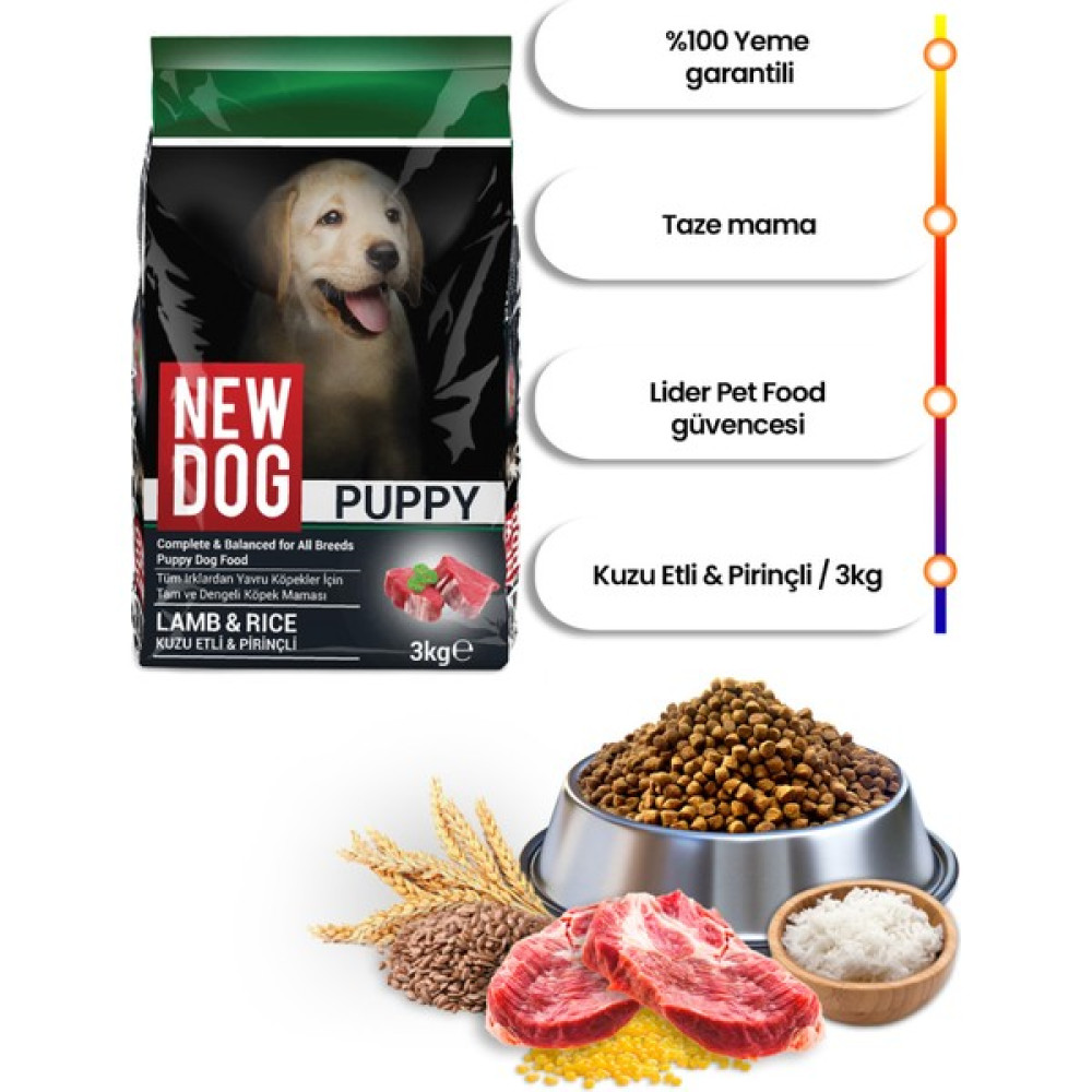 New Dog Kuzu Etli&Pirinçli Yavru Köpek Maması 3 kg Evcil Hayvan Ürünleri Fiyatı