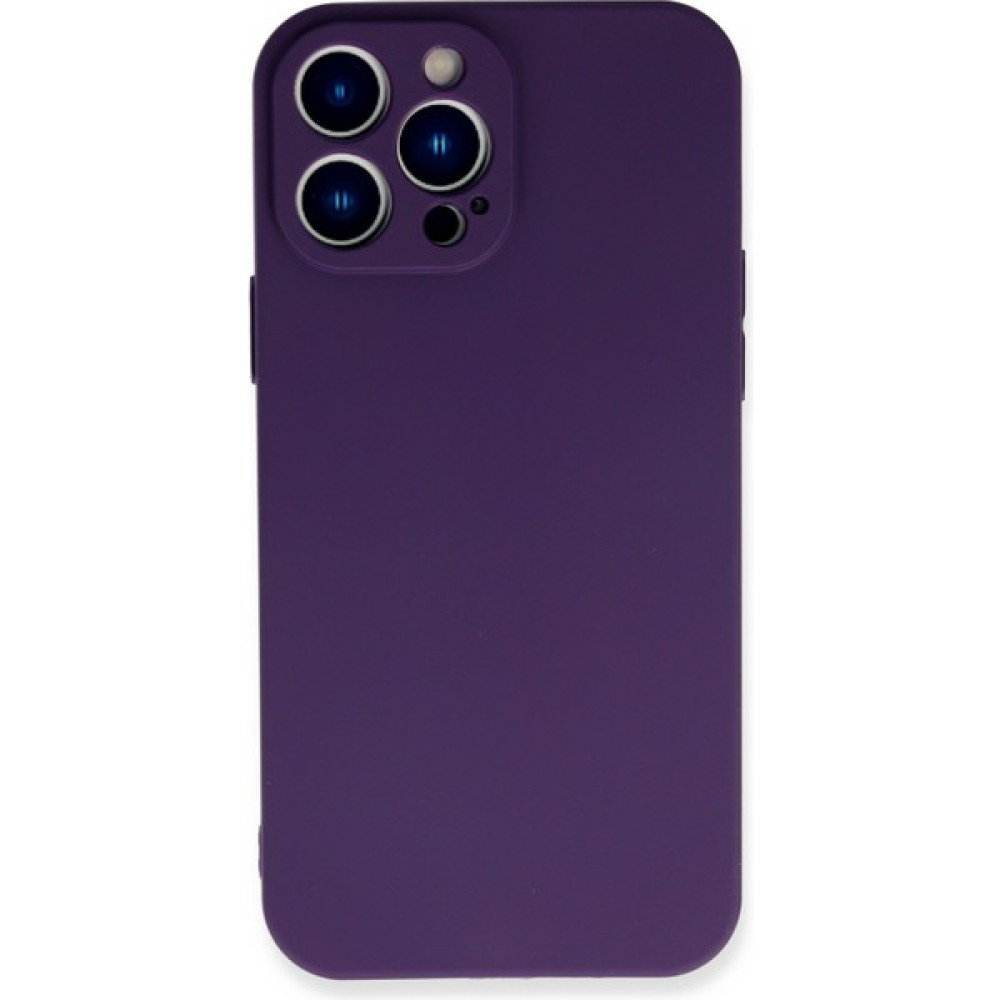 New Face iPhone 13 Pro Max Kılıf Yumuşak Esnek Silikon Kapak - Mor Cep Telefonu Kılıfı Fiyatı