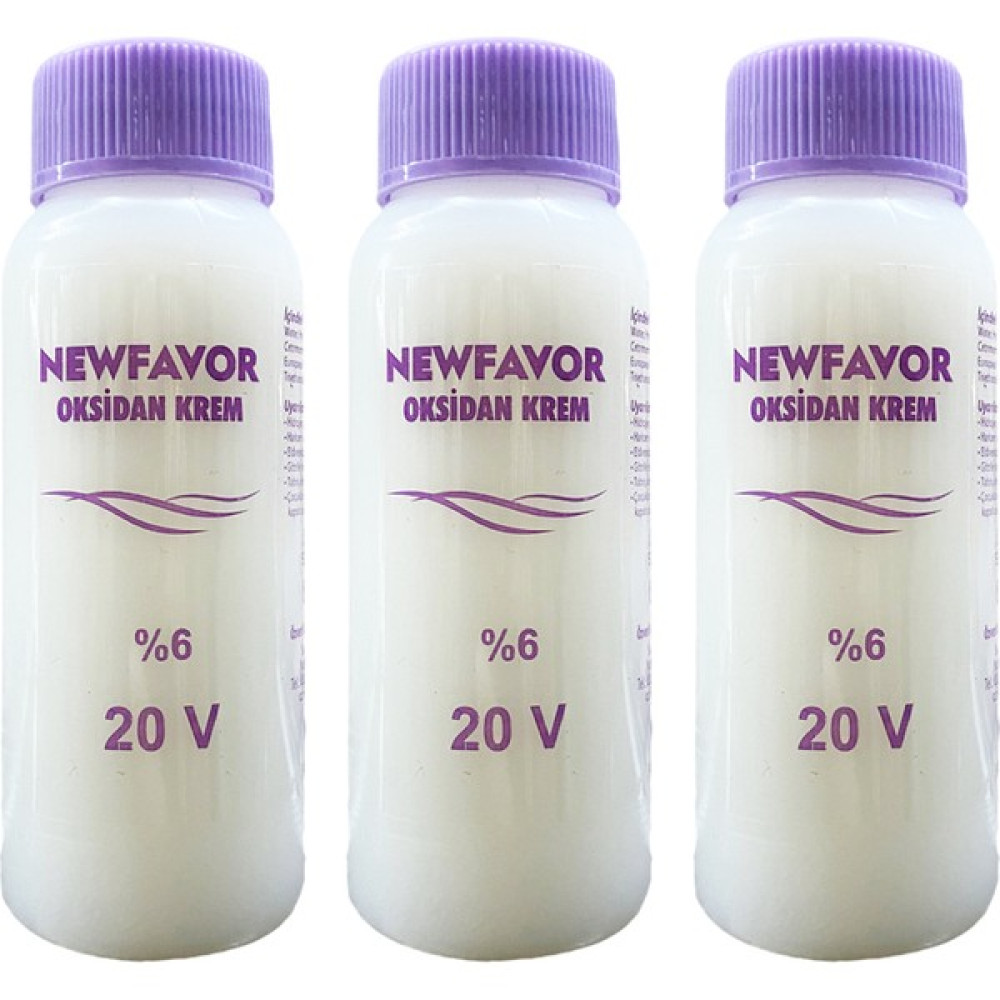 New Favor 3 Adet Oksidan Krem Saç Boya Sıvısı 6 Lık 20 Volüme 60 Ml Oto Boyaları Fiyatı