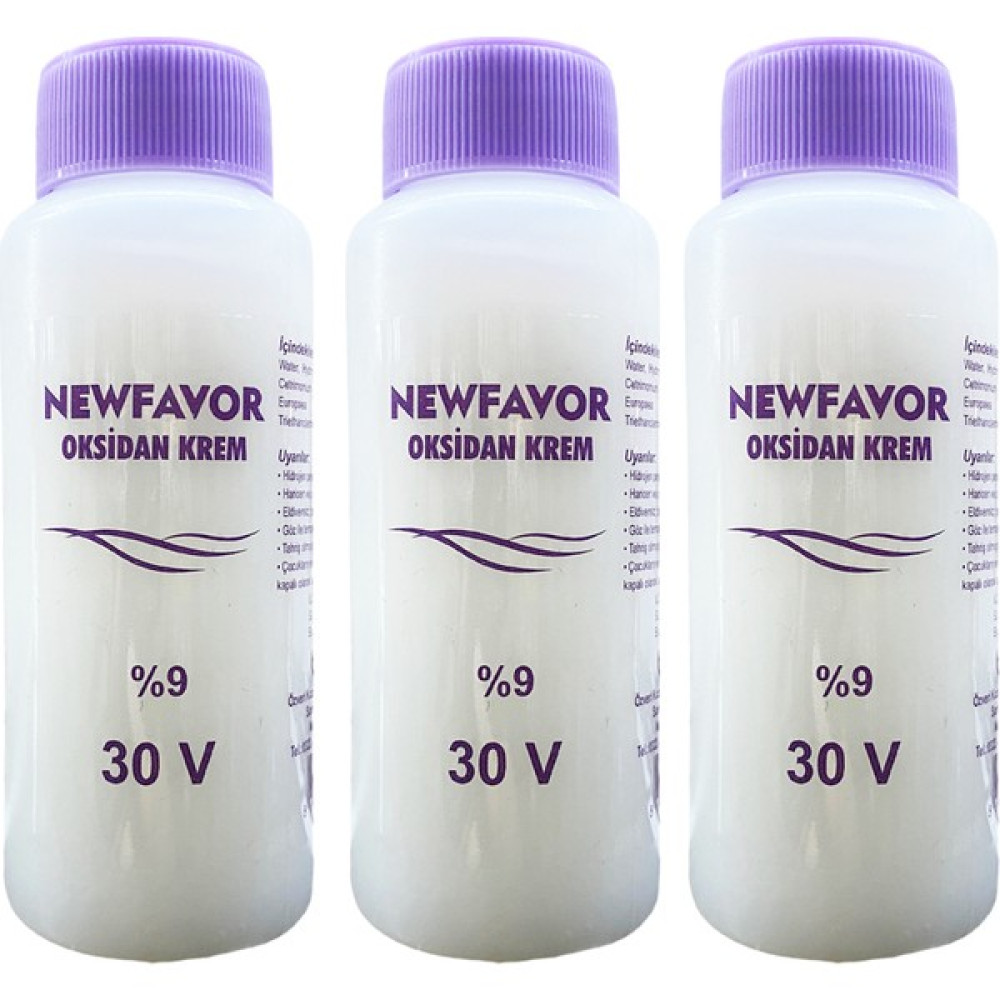 New Favor 3 Adet Oksidan Krem Saç Boya Sıvısı 9 Luk 30 Volüme 60 Ml Oto Boyaları Fiyatı