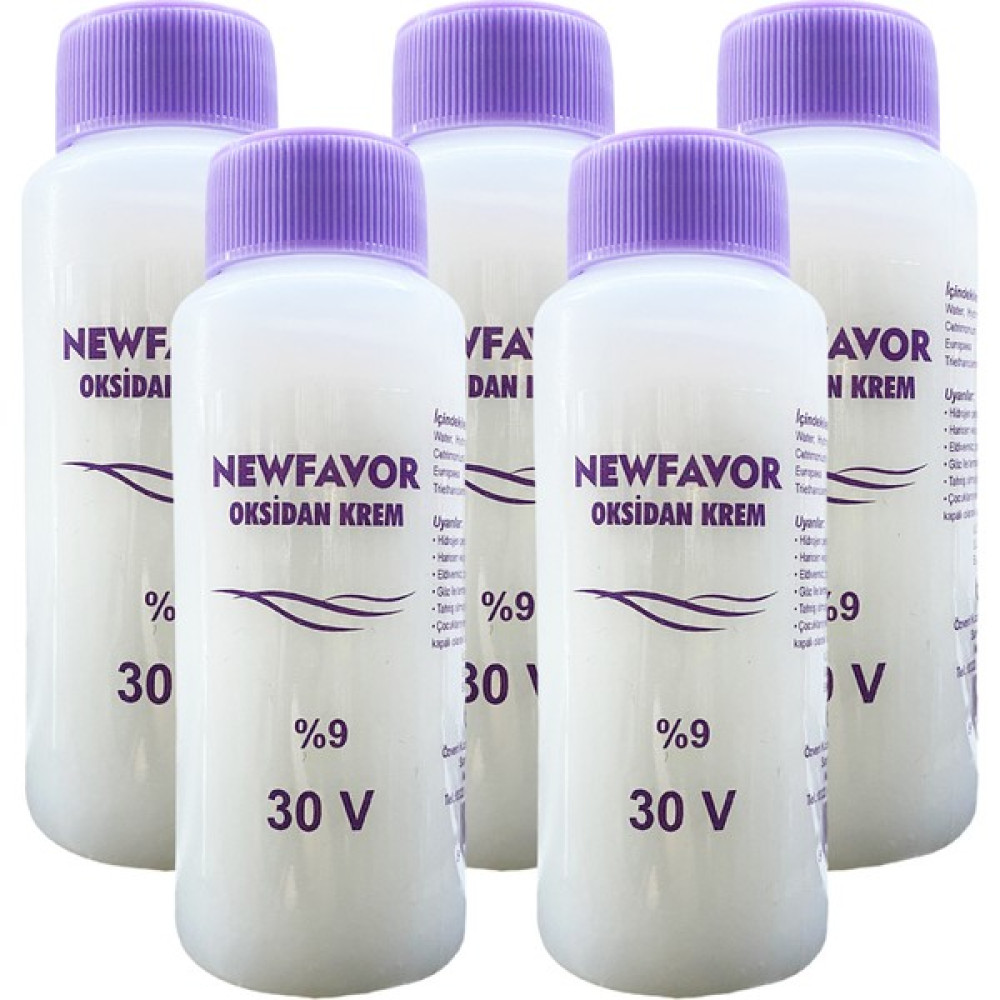 New Favor 5 Adet Oksidan Krem Saç Boya Sıvısı 9'luk 30 Volüme 60 ml Oto Boyaları Fiyatı