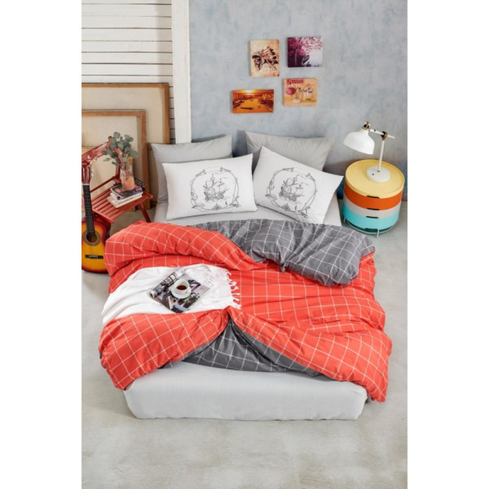 New Home Çift Kişilik Nevresim Seti Trendy Colors Turuncu - 200 x 220 cm Nevresim Takımı Fiyatı