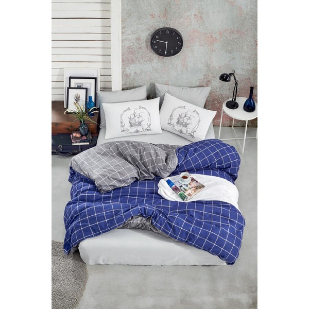 New Home Trendy Colors Mavi Ranforce Çift Kişilik Nevresim Seti - Renkli - 200 x 220 cm Nevresim Takımı Fiyatı