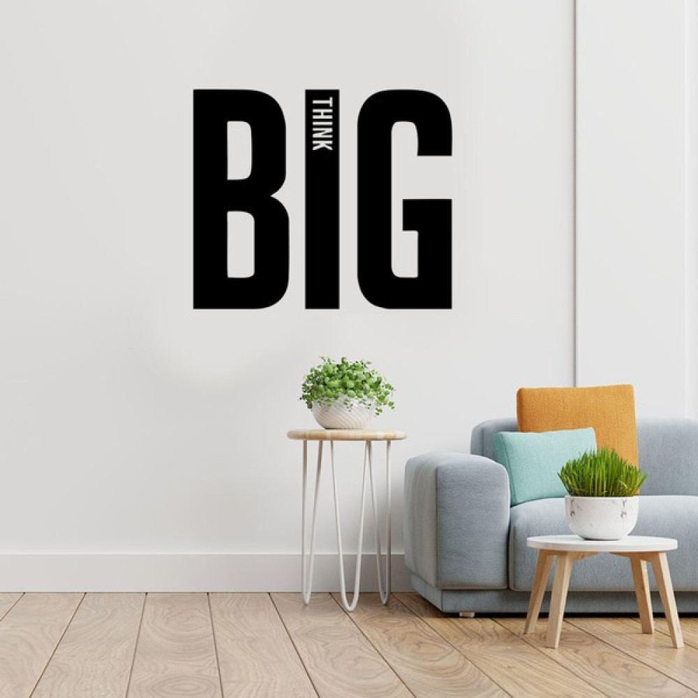 New Jargon Büyük Harf ile Yazılmış Big Think Duvar Yazısı Sticker 60x50 cm - Siyah - 60 x 50 cm SSD / Solid State Drive Fiyatı
