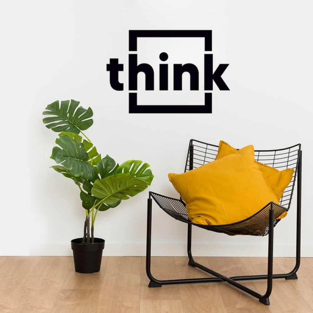 New Jargon Küçük Harf ile Yazılmış Think Duvar Yazısı Sticker 60x40 cm - Siyah - 60 x 40 cm SSD / Solid State Drive Fiyatı