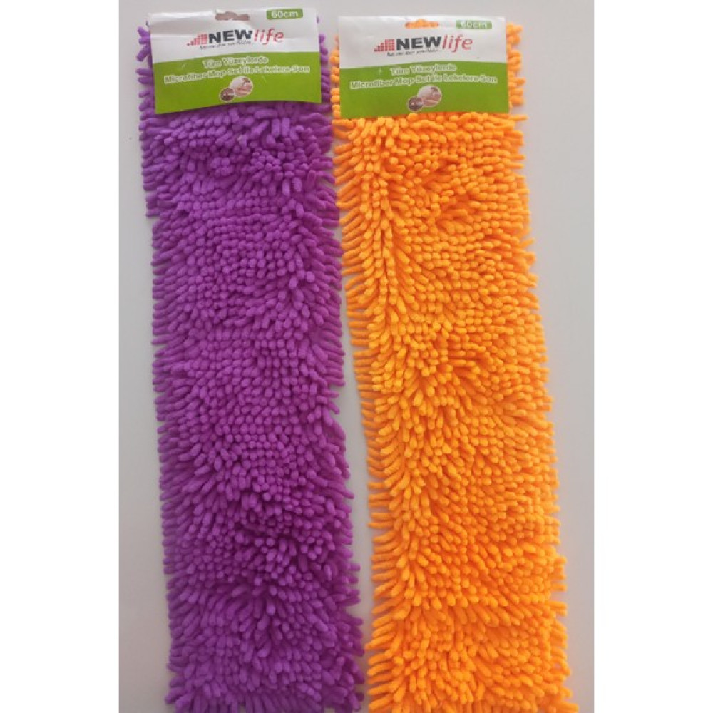 New Life 2 Adet Nemli ve Kuru Makarna Mop Ucu Mikrofiber Paspas Yedeği 60 cm Temizlik Malzemeleri Fiyatı