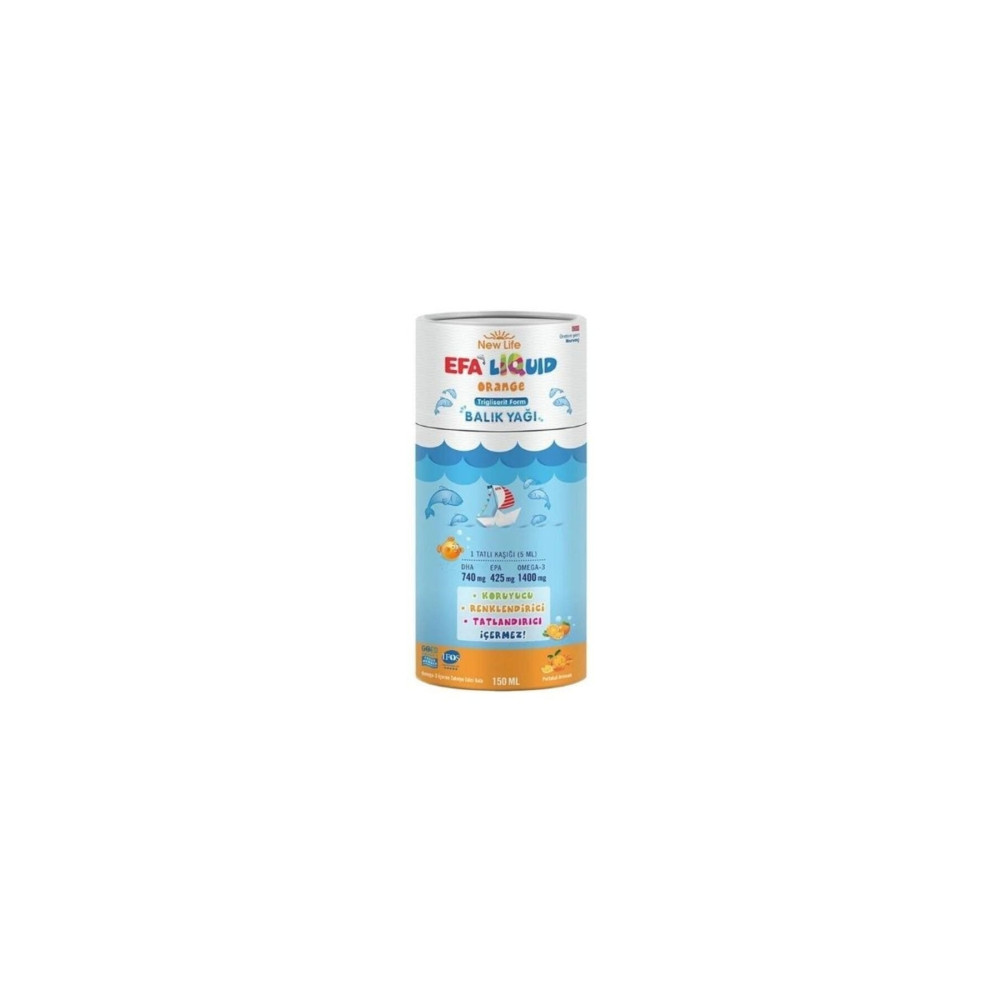 New Life New Lıfe Efa Lıquıd Orange 150 ml Balık Yağı / Omega 3 - 6 - 9 Fiyatı
