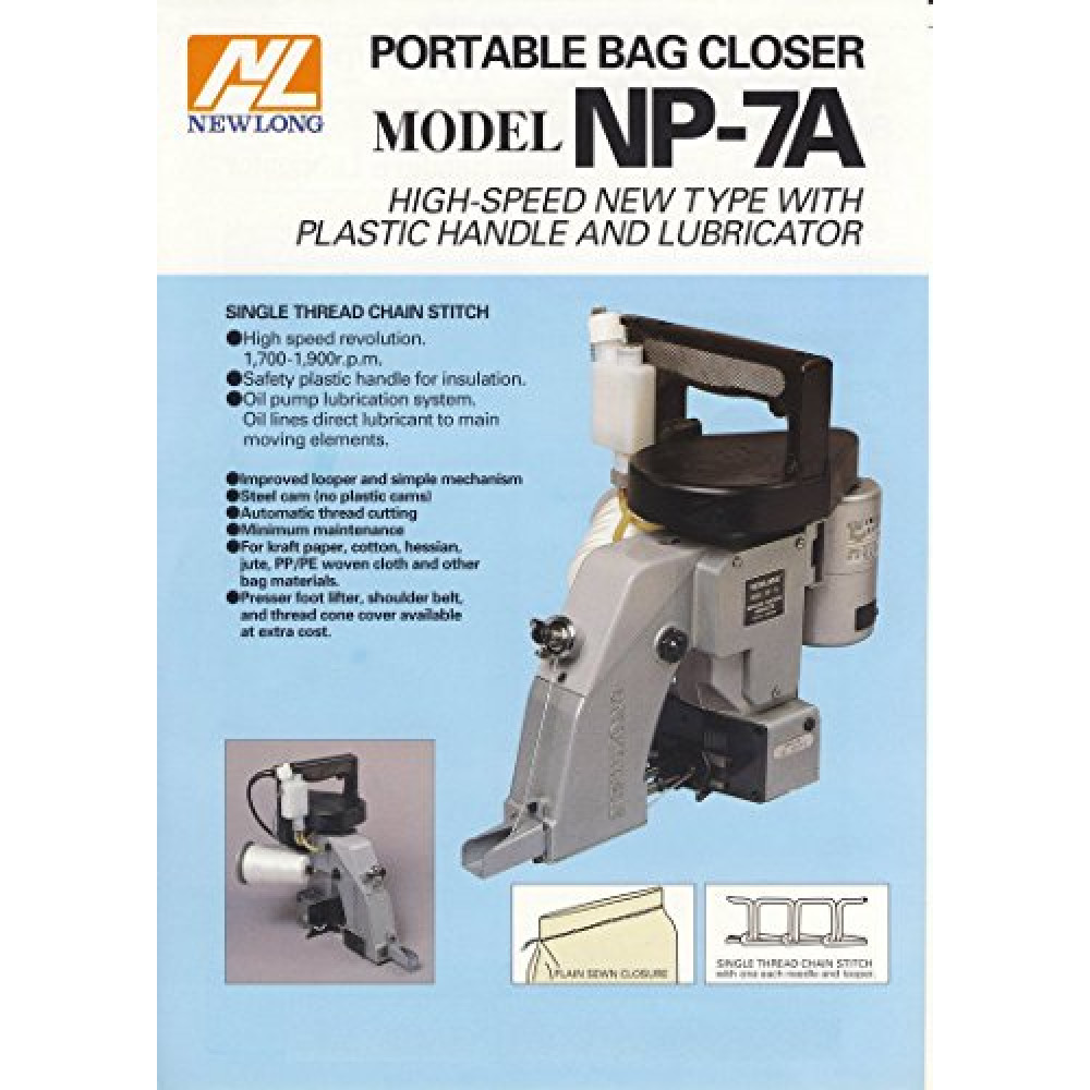 New Long Industrial NP-7A Portable Single Thread Chainstitch Bag Closer Machine Sewing Machine Fiyatı