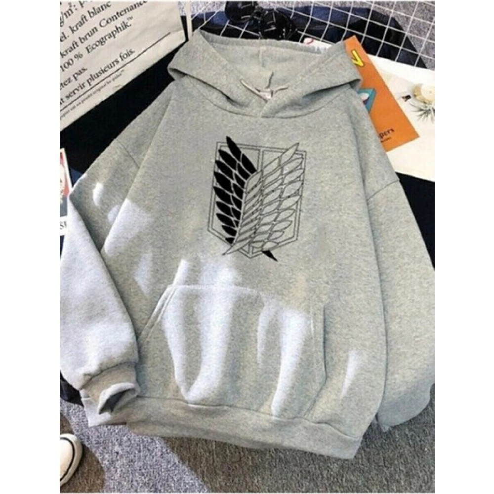 New Moda Attack On Titan Logo Oversize Kapüşonlu Sweatshirt Hoodie New Erkek Sweatshirt Fiyatı