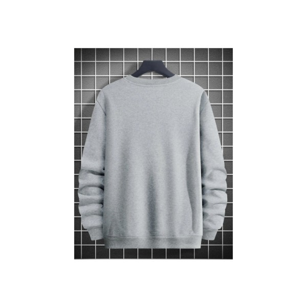 New Moda Unisex Gri Düz Oversize Sweatshirt Erkek Sweatshirt Fiyatı