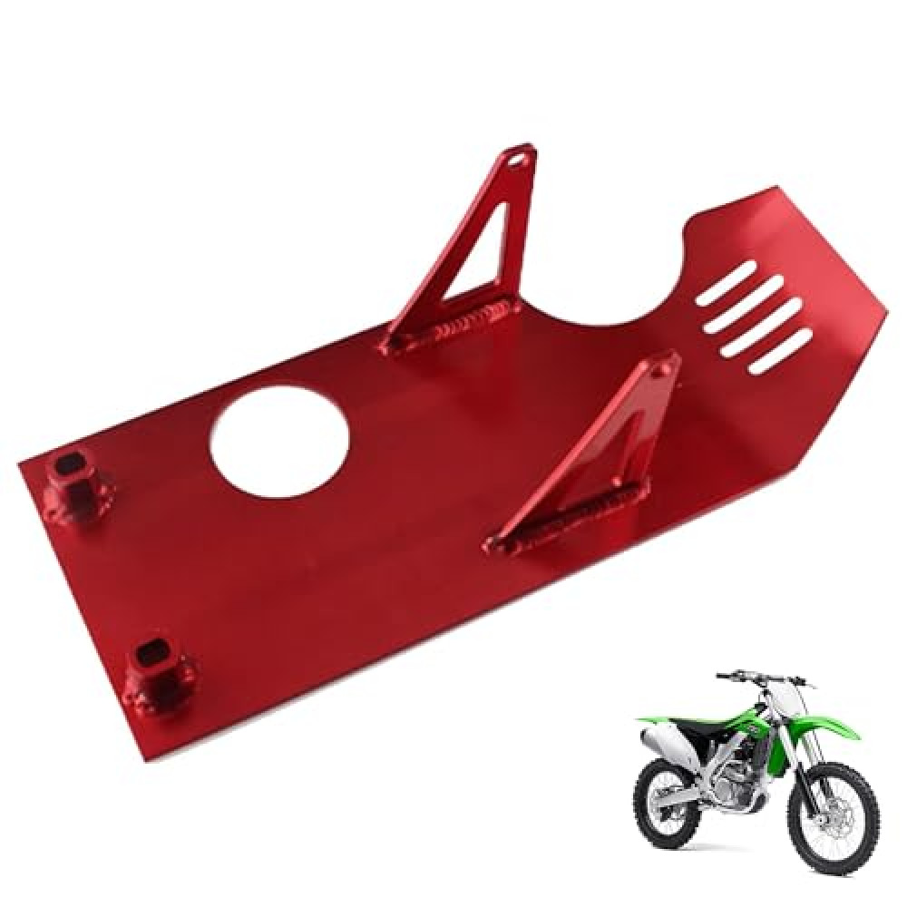New Olym Aluminum Foot Start Engine Skid Plate for XR50 XR70 Lifan YX SSR110 125 Thumpstar Coolster Apollo Kymco GMX NXD Demonx TaoTaoDB17 50cc 70cc 90cc 110cc 125cc 140cc 150cc Pit Dirt Bike Red