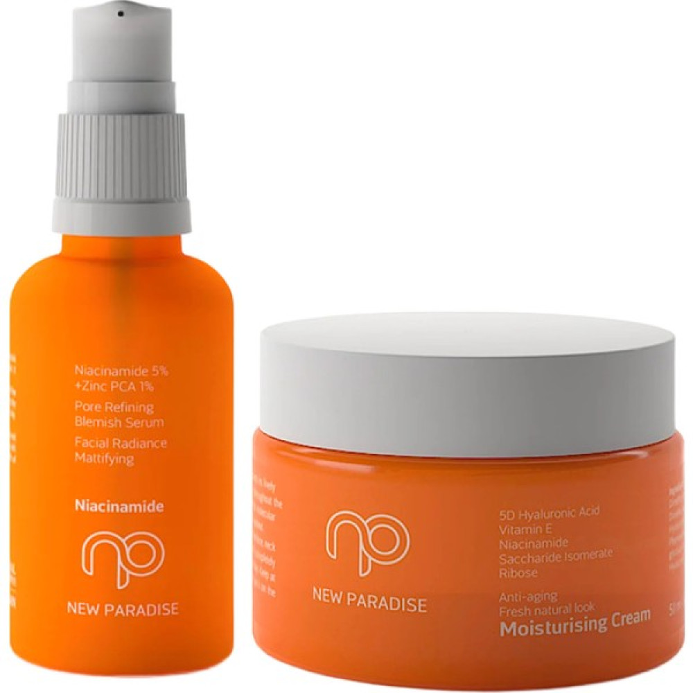 New Paradise Akne ve Leke Karşıtı Cilt Bakım Seti (Niacinamide Serum 30 ml, Moisturising Cream 50 ml) Cilt ve Yüz Bakımı Fiyatı