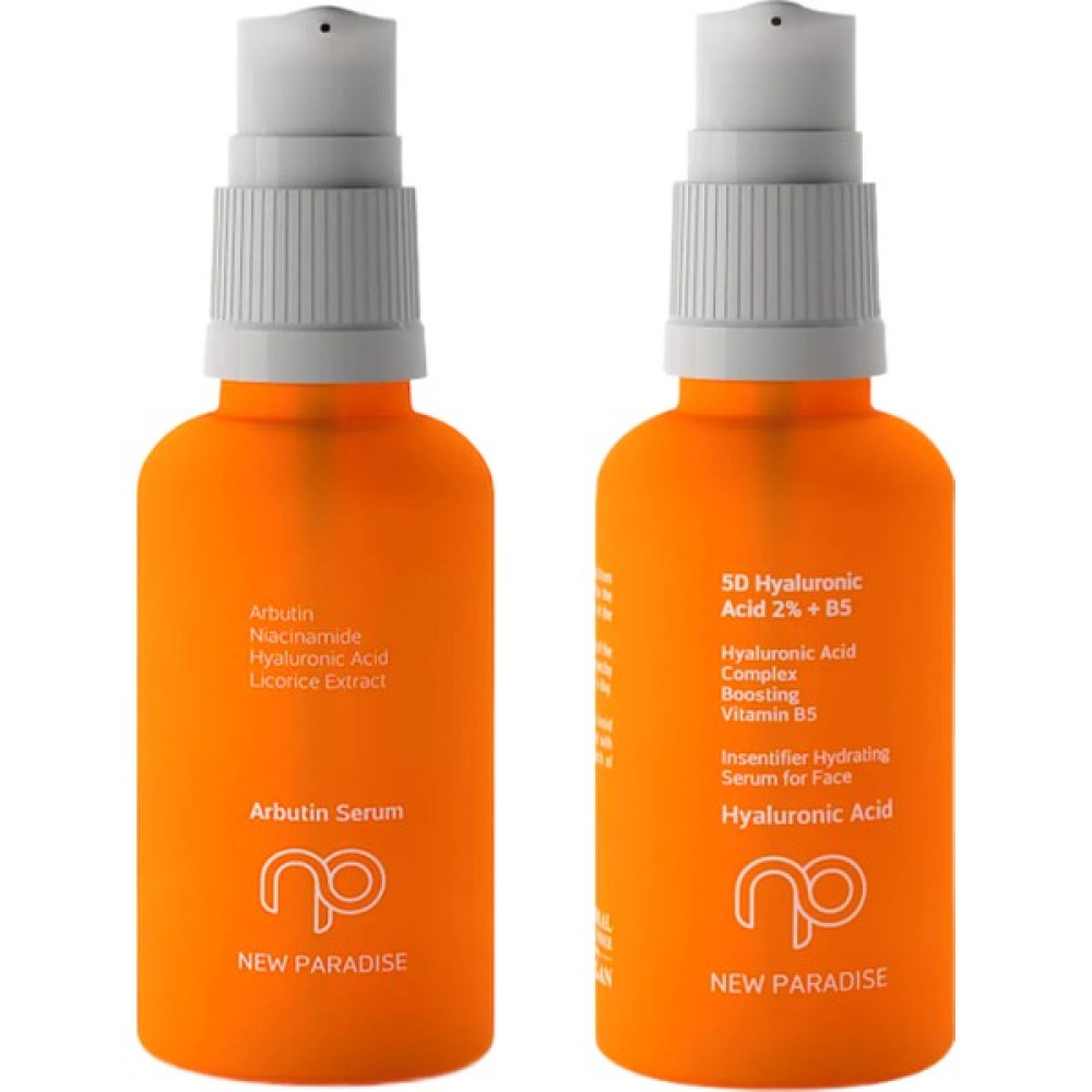 New Paradise Lekeli ve Nemsiz Ciltlere Özel Bakım Seti (Arbutin ve Hyaluronic Acid) 2 x 30 ml Cilt ve Yüz Bakımı Fiyatı