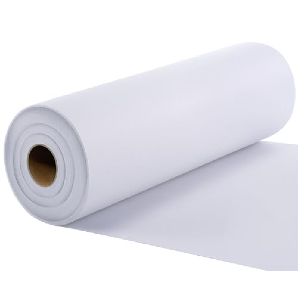 New Upgraded Heavy Weight White Iron-On Non-Woven Fusible Interfacing Heavy Weight Non-Woven Interfacing Iron On Polyester Single-Sided Interfacing for Crafts Supplies, 11.8 Inch x 30.6 Yard