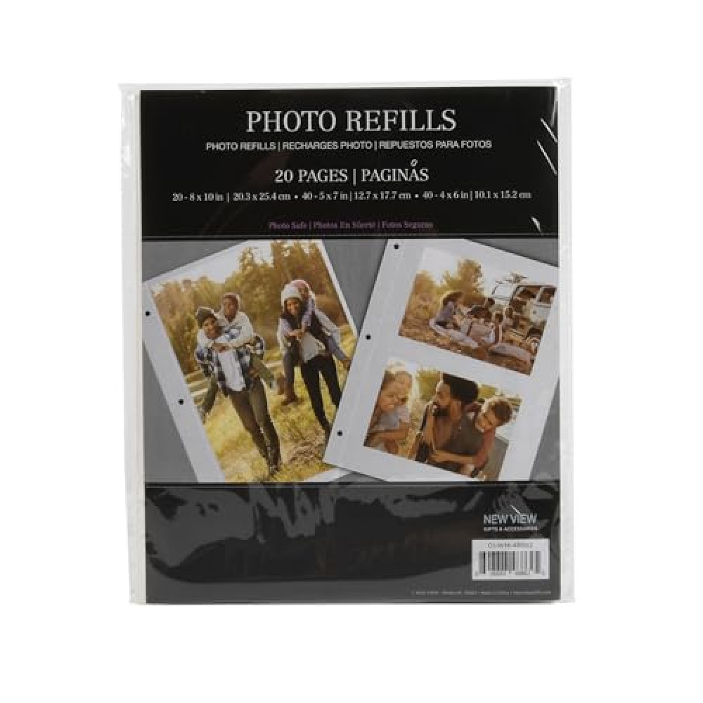 New View Gifts 8" x 10" Magnetic Photo Album Page Refills, 20 pages