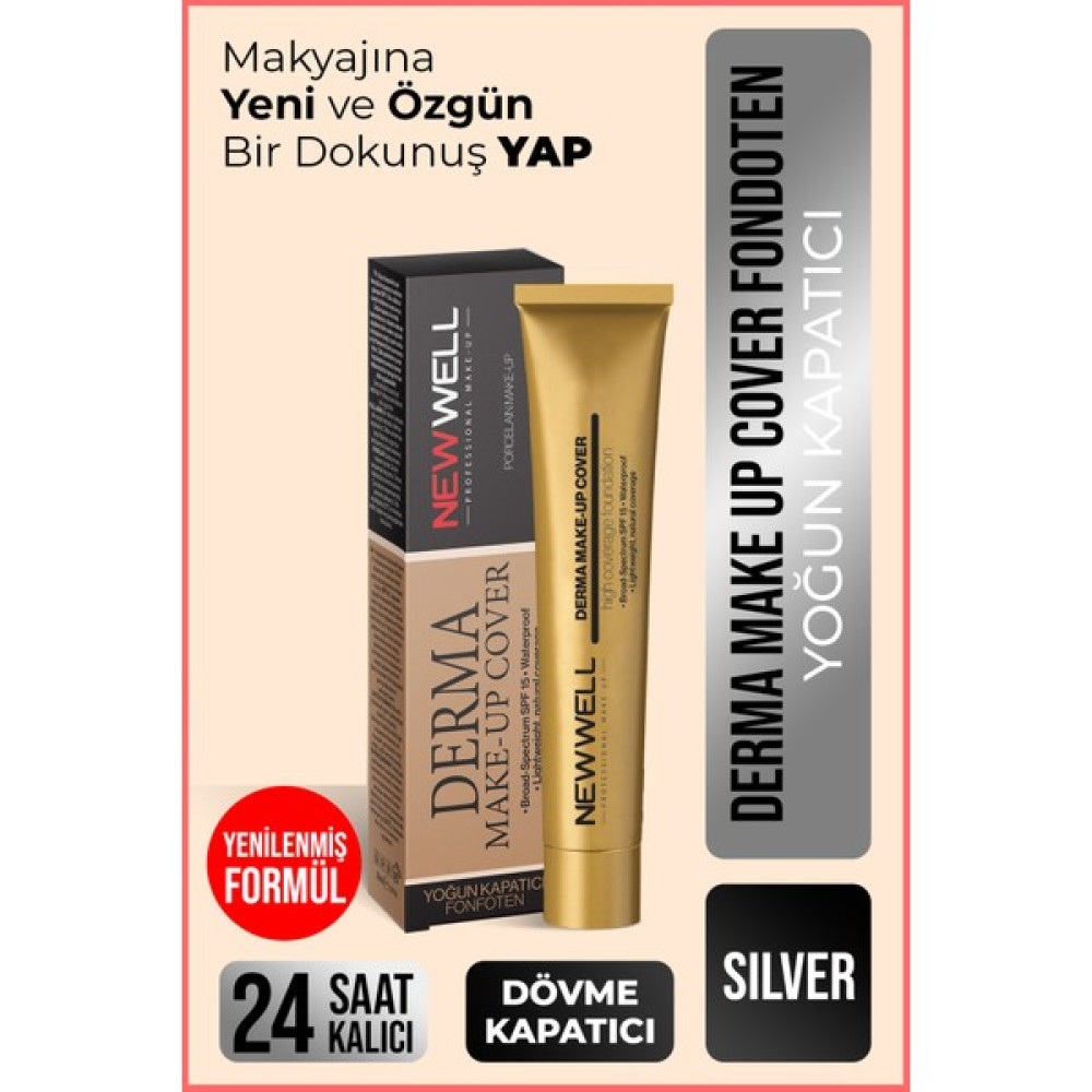 New Well Derma Makeup Cover Yoğun Kapatıcı Fondöten - 03 Silver Fondötenler Fiyatı