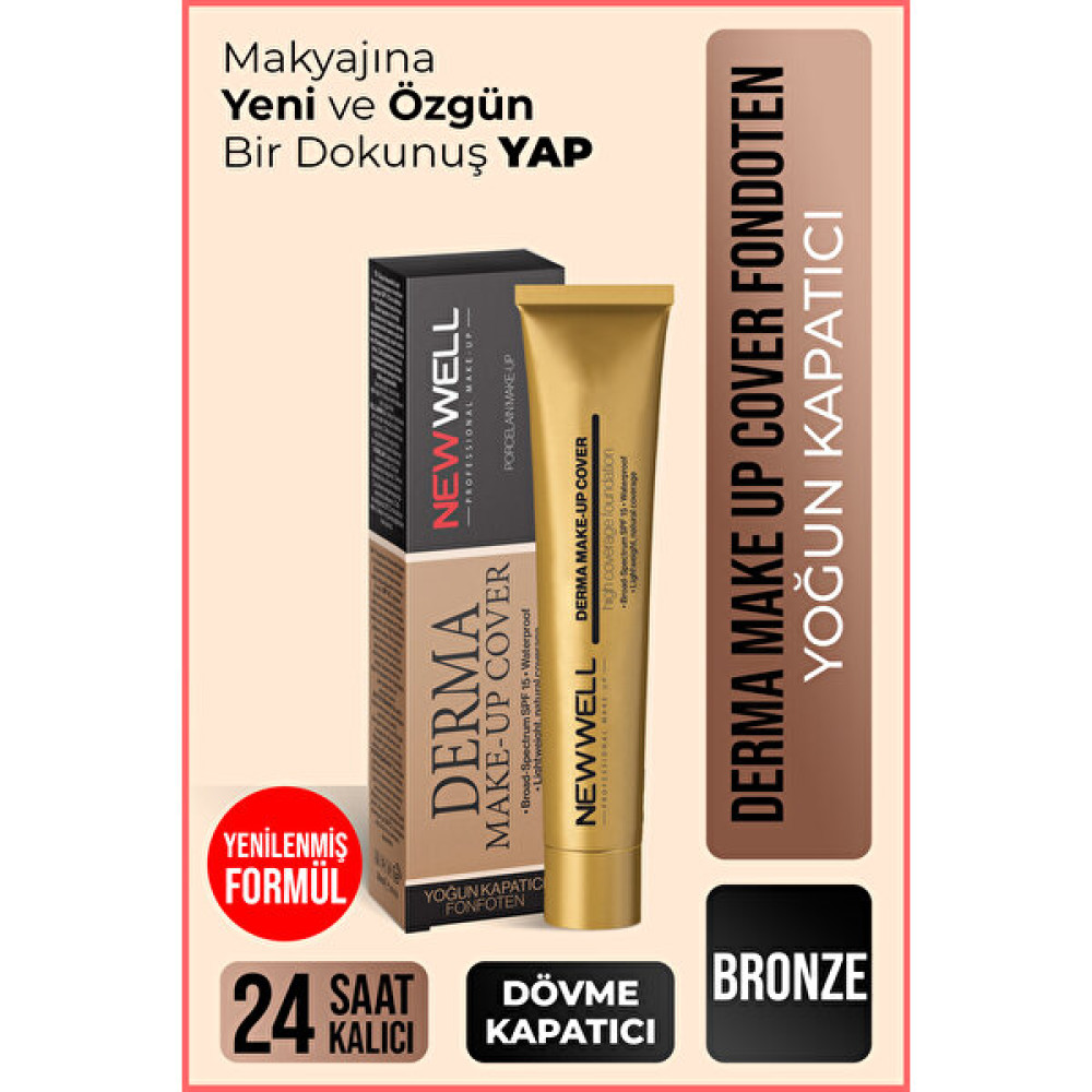 New Well Makeup Cover Yoğun Kapatıcı Fondöten - 04 Bronze Concealer Fiyatı