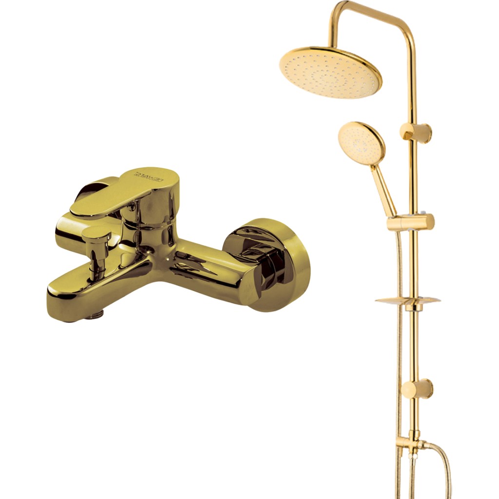 Newarc Domino Altın Banyo Bataryası - Duş Ünitesi 440615G-971518 Bataryalar & Musluklar Fiyatı
