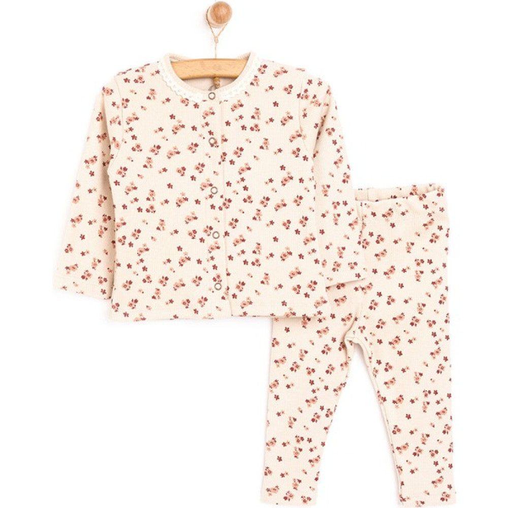 Newborn Fashion Club Baskılı Kaşkorse Kız Hırka-Patiksiz Alt Kız Bebek Bebek Hırkası Fiyatı