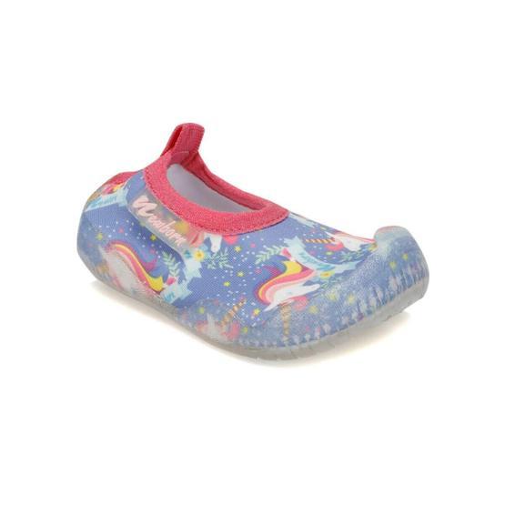 Newborn NAQ2010 Aqua Unicorn Açık Turkuaz Sarı Siyah Kız Çocuk Terlik