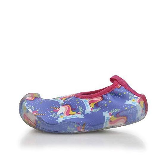 Newborn NAQ2010 Aqua Unicorn Açık Turkuaz Sarı Siyah Kız Çocuk Terlik