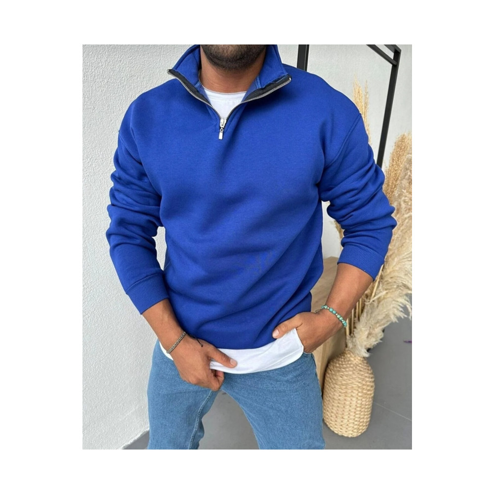 NewCabin Yarım Fermuarlı Dik Yaka Sweatshirt İçi Polarlı Kışlık unisex M Beden Bayan Sweatshirt Fiyatı