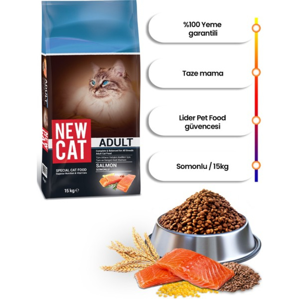 Newcat Somonlu Yetişkin Kedi Maması 15 Kg Evcil Hayvan Ürünleri Fiyatı