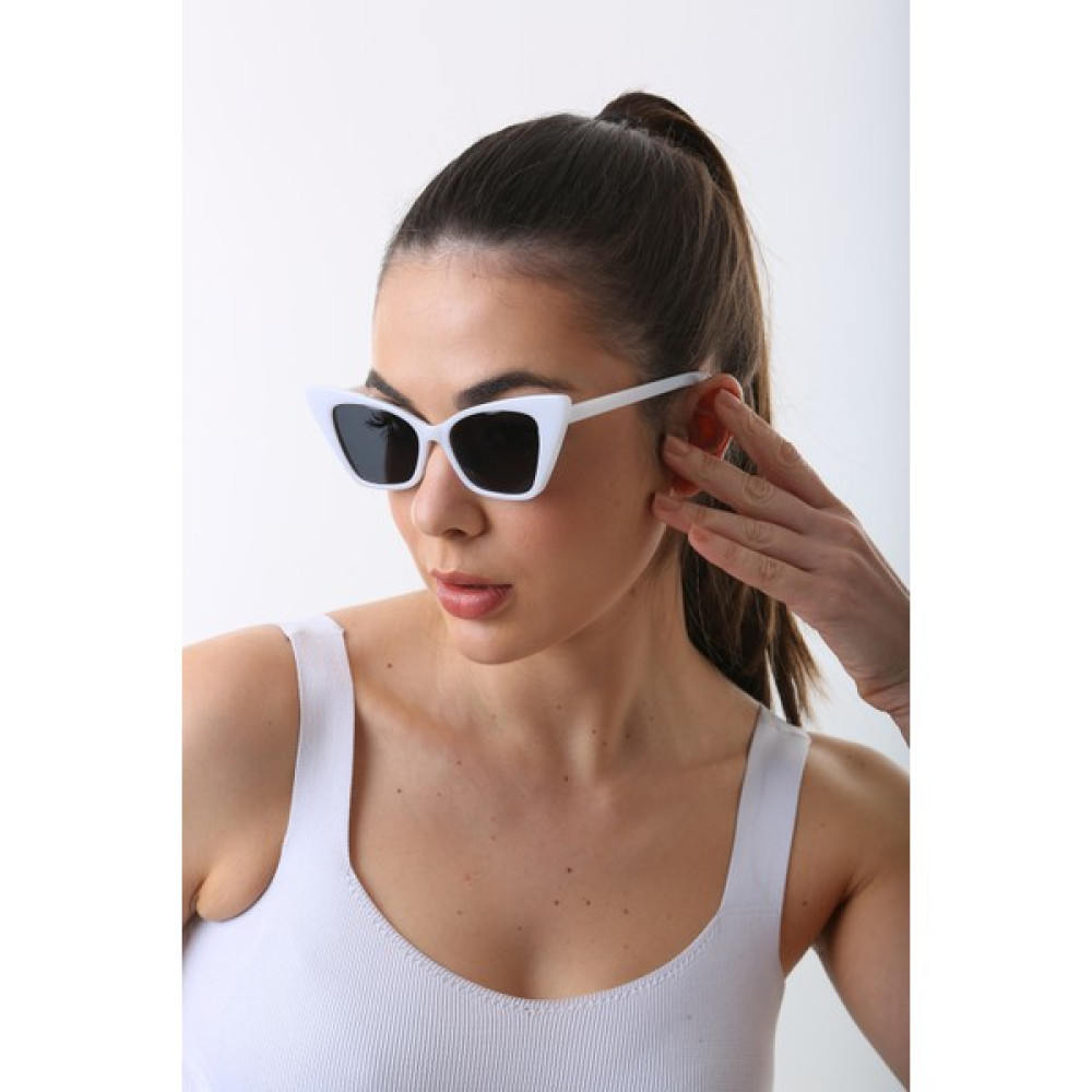 Newdaki Yeni Sezon Trend Unisex Güneş Gözlüğü 12-Unisex - Beyaz - Siyah Kadın Güneş Gözlükleri Fiyatı