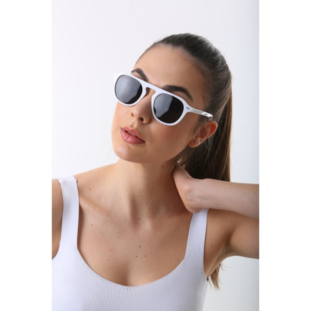 Newdaki Yeni Sezon Trend Unisex Güneş Gözlüğü 14-Unisex - Beyaz - Siyah Kadın Güneş Gözlükleri Fiyatı