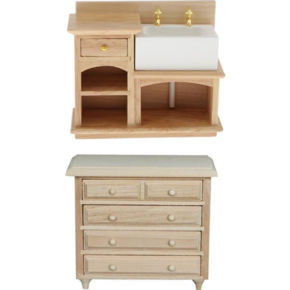 Newdv 2 Adet 1:12 Dollhouse Wash Havza Lavabo Dolabı Banyo (Yurt Dışından) Bebek Oyuncakları Fiyatı