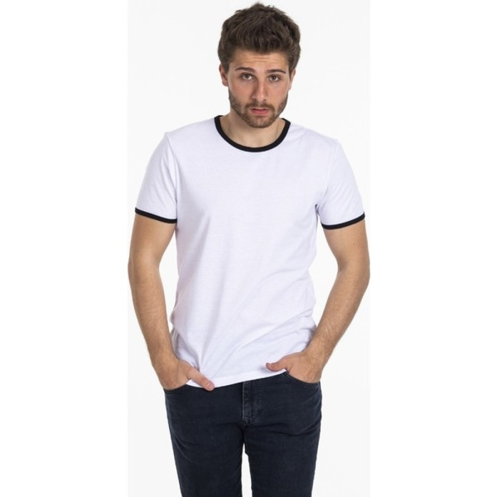 Newear Bisiklet Yaka Beyaz Erkek Tişört Son Moda Giyim Erkek T-Shirt Erkek Çocuk T-shirt Fiyatı