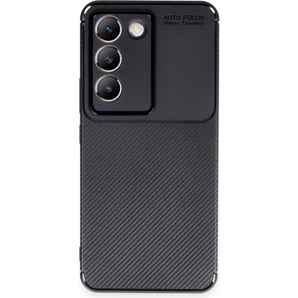 Newface Vivo V30 Lite 4g Kılıf Focus Carbon Silikon Kapak - Siyah Cep Telefonu Kılıfı Fiyatı