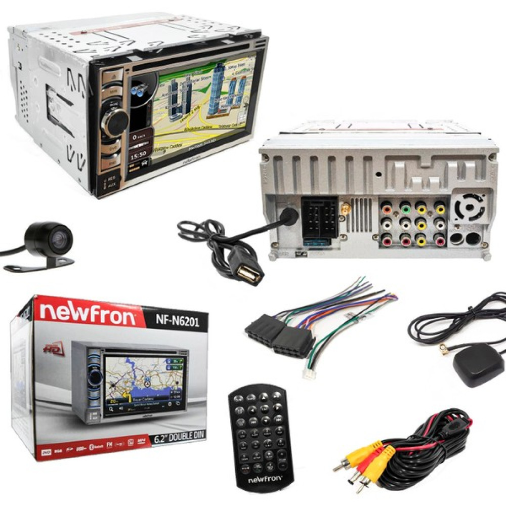 Newfron Double Teyp 6.2 4X50W Gps/dvd/bt/usb/sd/fm/aux Kameralı Newfron NF-N6201 Oto Teypleri Fiyatı