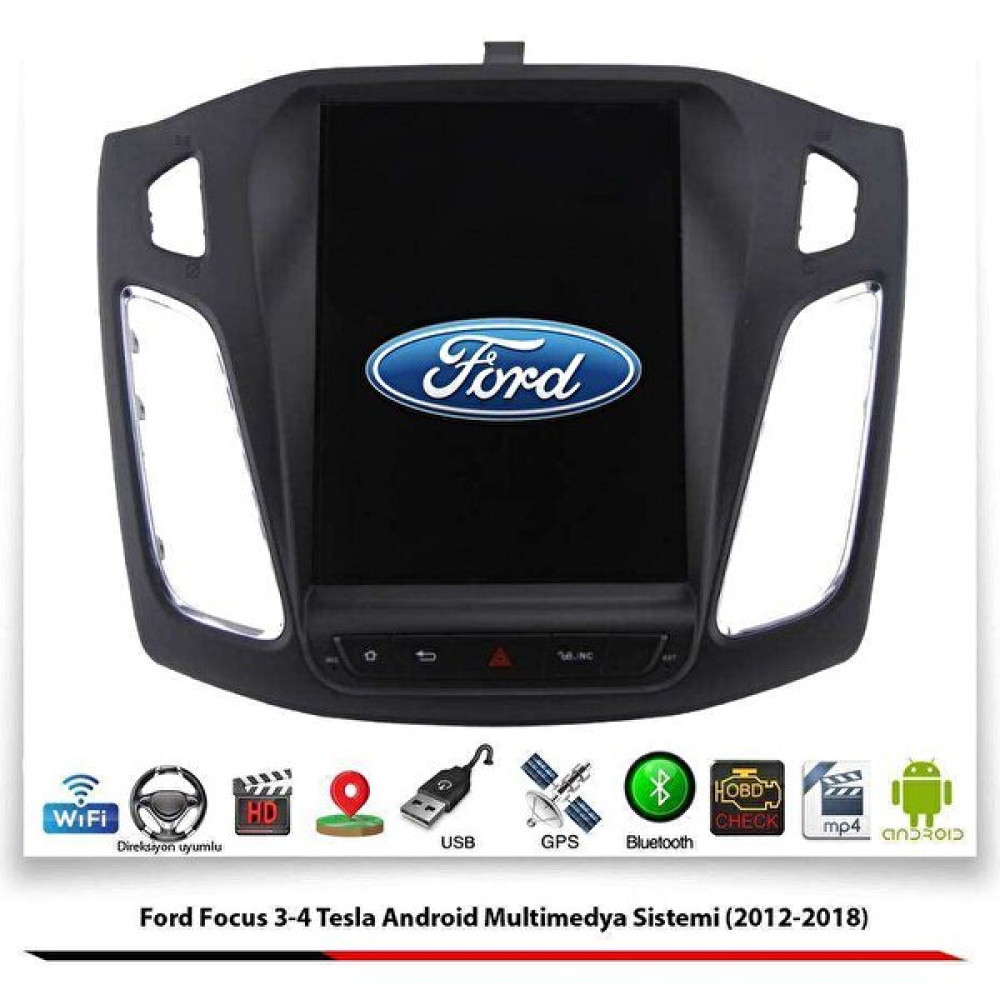 Newfron Ford Focus 3-4 Tesla Android Multimedya Sistemi (2012-2018) 2 GB Ram 16 GB Hafıza 8 Çekirdek Newfron Oto Görüntü Sistemleri Fiyatı