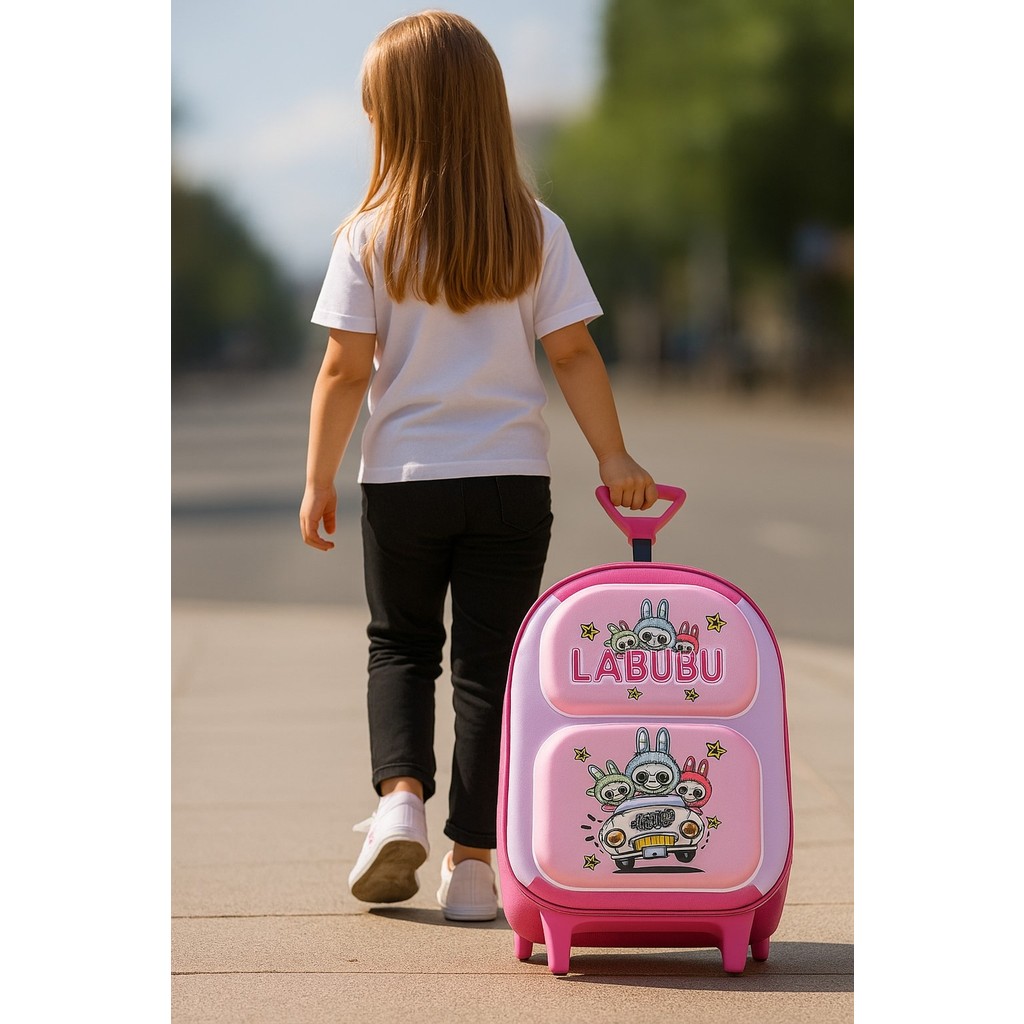 Newfull Çekçekli Labubu Kız Çocuk Anaokul Kreş Sırt Çantası - Pembe - Eflatun Diğer Fiyatı