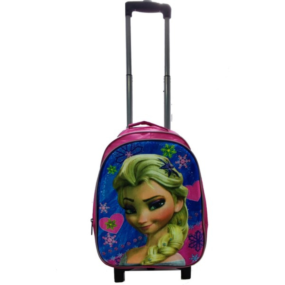 Newfull Kız Portatif Çekçekli Elsa Ilkokul Sırt Çantası - Pembe - Sarı Okul Çantası Fiyatı