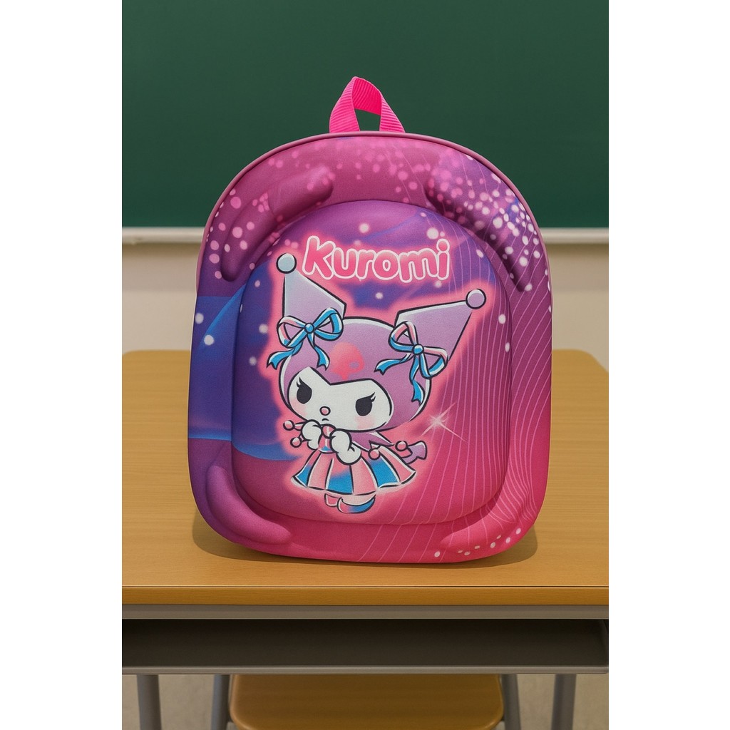 Newfull Kuromi Kız Anaokul Sırt Çantası - Pembe - Mor Diğer Fiyatı