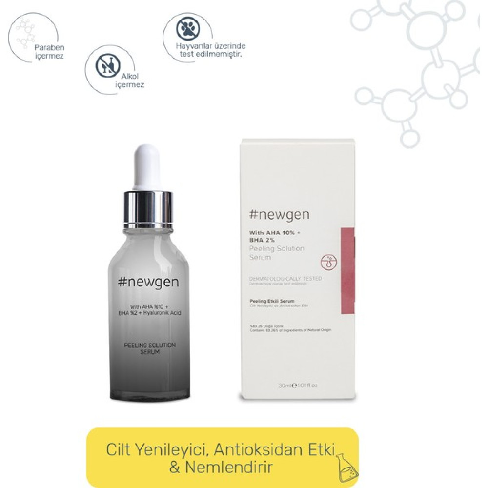 Newgen % 10 AHA + %2 BHA Peeling Solution Serum 30 ML Anti-Aging / Yaşlanma Karşıtı Fiyatı