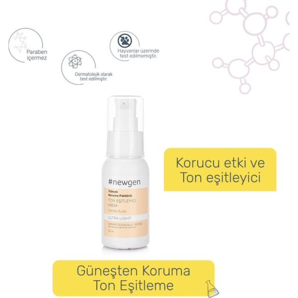 Newgen Tinded Fluid Ton Eşitleyicili, Koruyuculu ve Nemlendirici Kem Nemlendiriciler Fiyatı