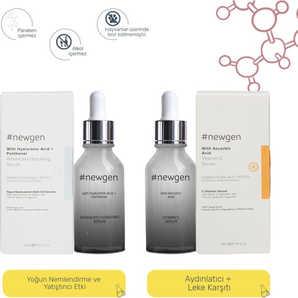 Newgen Vitamin C Serum 30 ml - NEWGEN Advanced Hydrating Serum 30 ml Anti-Aging / Yaşlanma Karşıtı Fiyatı