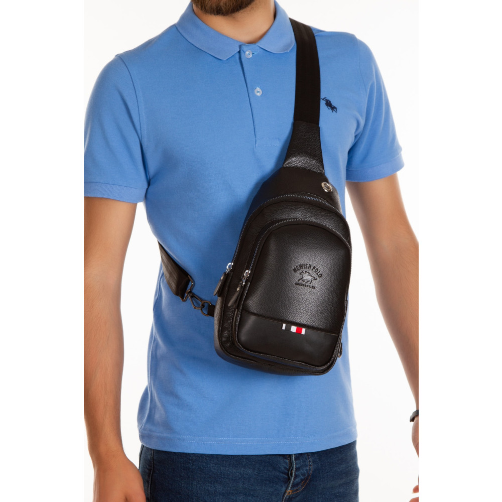 NEWISH POLO ACCESSORIES Newish Polo Deri Unisex Çapraz Askılı Çanta Göğüs Çanta Kulaklık Çıkışlı Omuz Çanta Günlük Tek Kol Unisex Çanta & Cüzdan ve Seyahat Çantaları Fiyatı