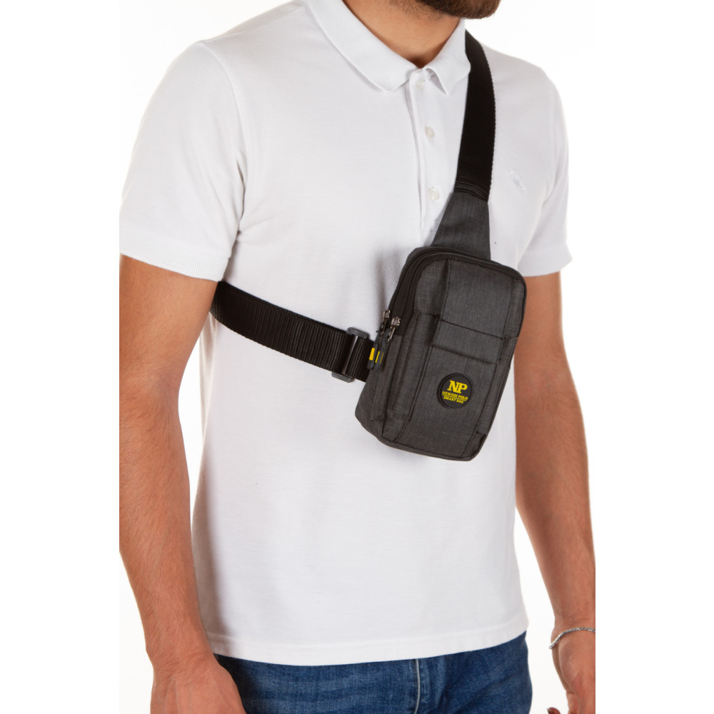 Newish Polo Unisex Suya Dayanıklı Keten Kumaş Telefon Bölmeli Omuz Çantası Çapraz Çanta Günlük Seyahat Siyah Tek Beden Beden Unisex Çanta & Cüzdan ve Seyahat Çantaları Fiyatı